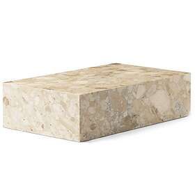 Audo Copenhagen Plinth Low Soffbord 100x60 cm, Kunis Breccia Marmor Sand