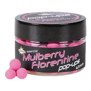 Dynamite Baits Fluoro Pop-ups Mulberry Florentine Natural Bait 48g Rosa 12 mm