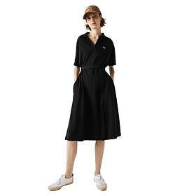 Lacoste Polo V Short Sleeve Dress Svart S Kvinna
