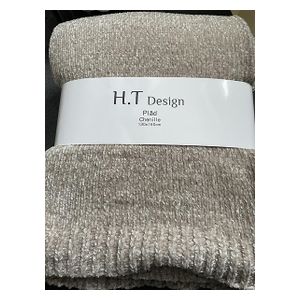 HT Design Chenille Pläd Beige (130x160cm)