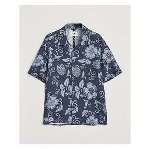 NN.07 Ole Short Sleeve Printed Linen Shirt (Herr)