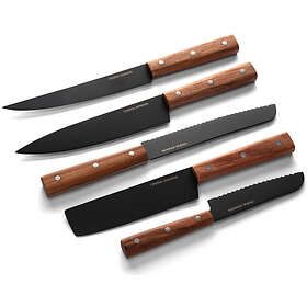 Orrefors Jernverk Askträ Knivset 5 Knivar