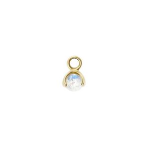 CU Jewellery Letters stone 6 moonstone pend guld