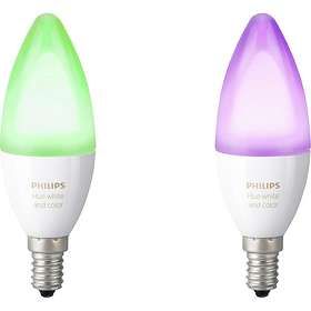Philips Hue White And Color LED E14 B39 2000K-6500K +16 million colors 470lm 4W 2-pack (Dimbar)