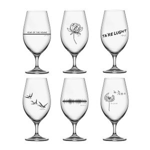 Kosta Boda Don't Stop The Music Ölglas 40cl 6-pack