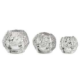 Kosta Boda Snöboll Ljuslykta 105x90mm 3-pack