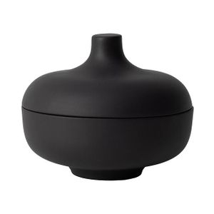 Design House Stockholm Sand skål med lock M Ø12 cm Black clay