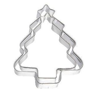 Modern House Pepperkakeform 2 stk Juletre Sølv