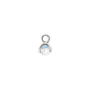CU Jewellery Letters stone 6 moonstone pend silver