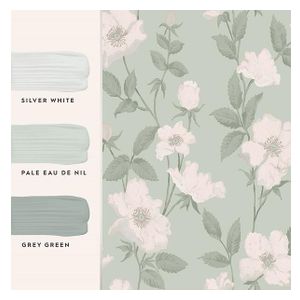 Laura Ashley Tapet Fleurir Smoke Green Non Woven 114917