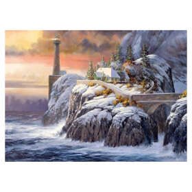 Cobble Hill Puzzles Winter Lighthouse 1000 Bitar