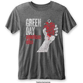 Green Day: Unisex T-Shirt/American Idiot Vintage (Burnout) (X-Large)