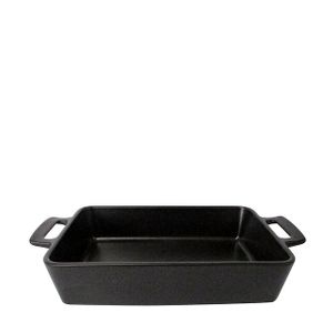 Modern House Black Satin Ugnsfast Form 29x21,5 cm Svart